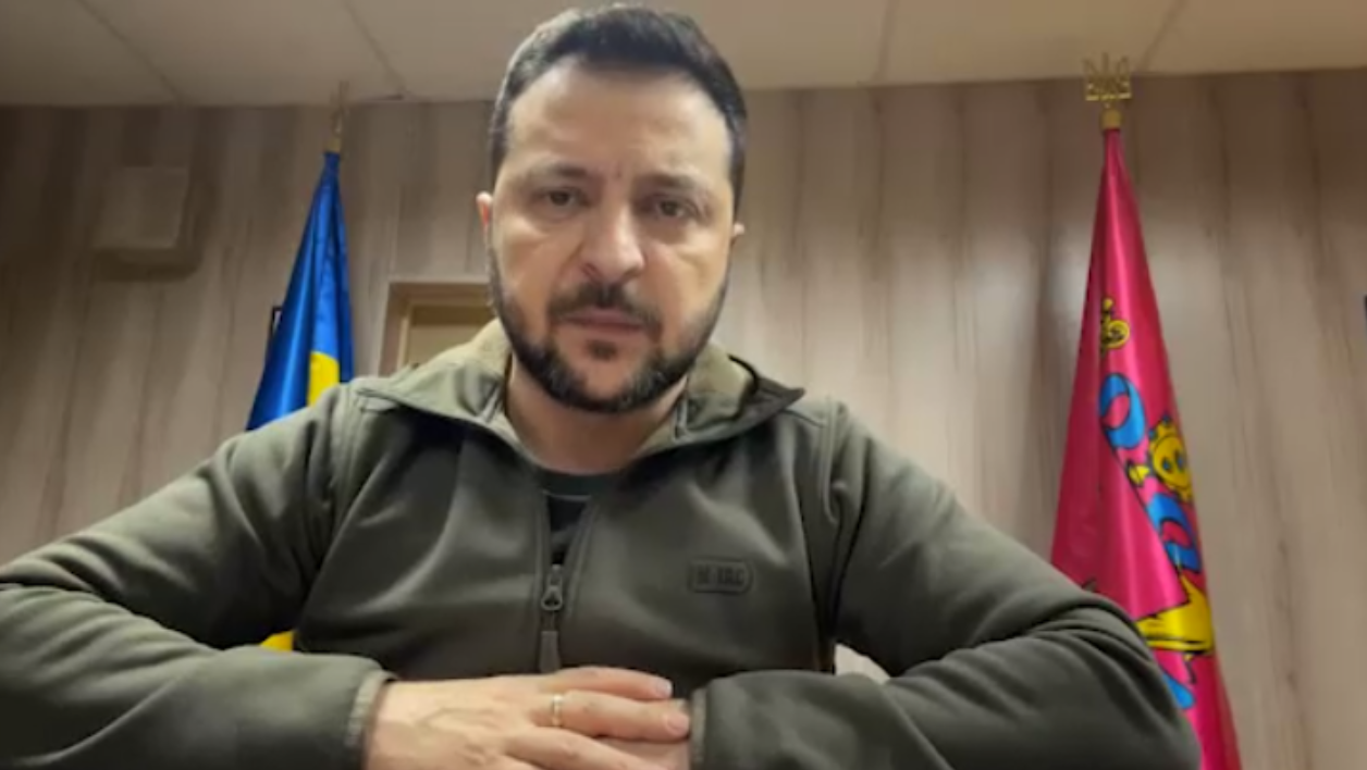 Зеленский записал новое обращение. Скриншот видео